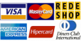 Aceitamos diversos cartões 